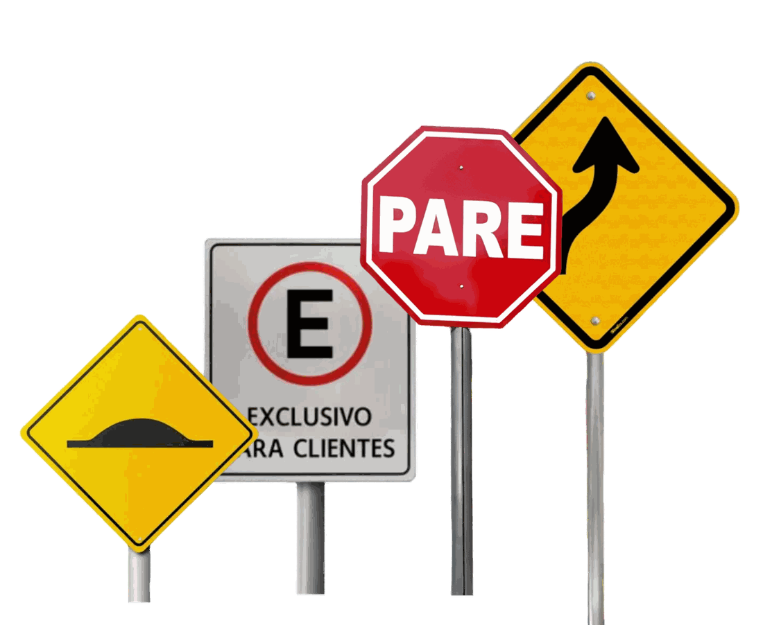 Placas de sinalização viária